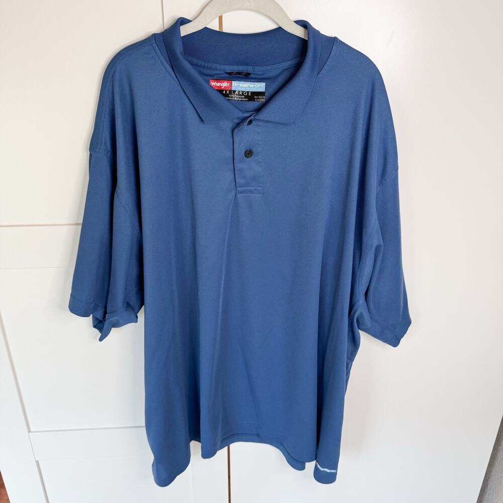 Wrangler Breathe Dri Polo Shirt Men’s 4XL Blue